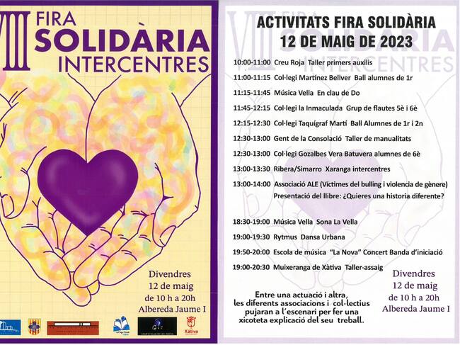 Programa de la Fira Solidaria de Xàtiva
