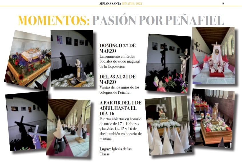 Algunos de los actos previstos para la Semana Santa de Peñafiel 2022