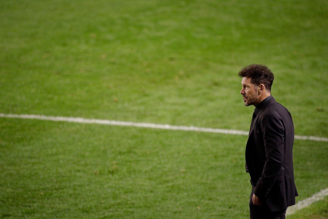 Simeone, durante el Osasuna - Atlético