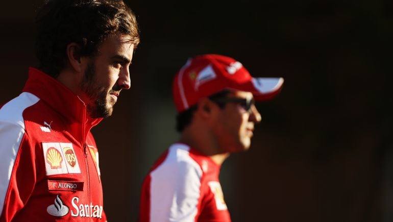 Fernando Alonso y Felipe Massa, en 2013.