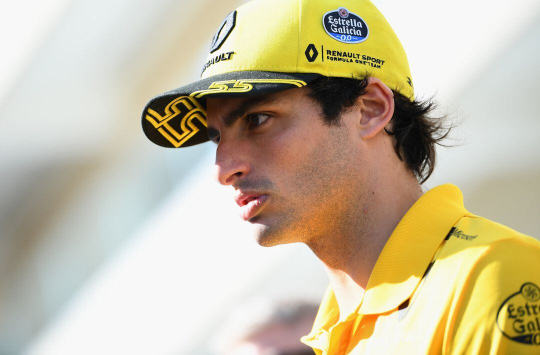 Carlos Sainz, en la primera jornada de trabajo en Abu Dabi.