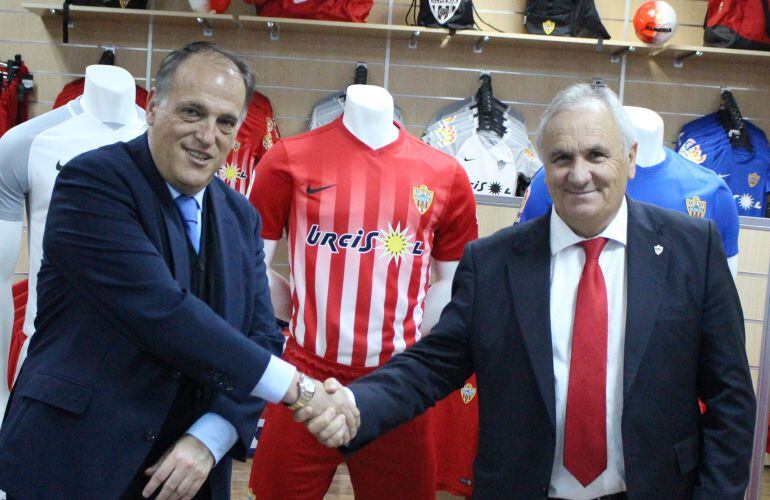 Javier Tebas y Alfonso García.