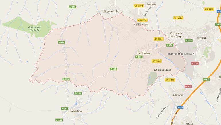 Las Gabias, el punto donde se ha registrado el siniestro.