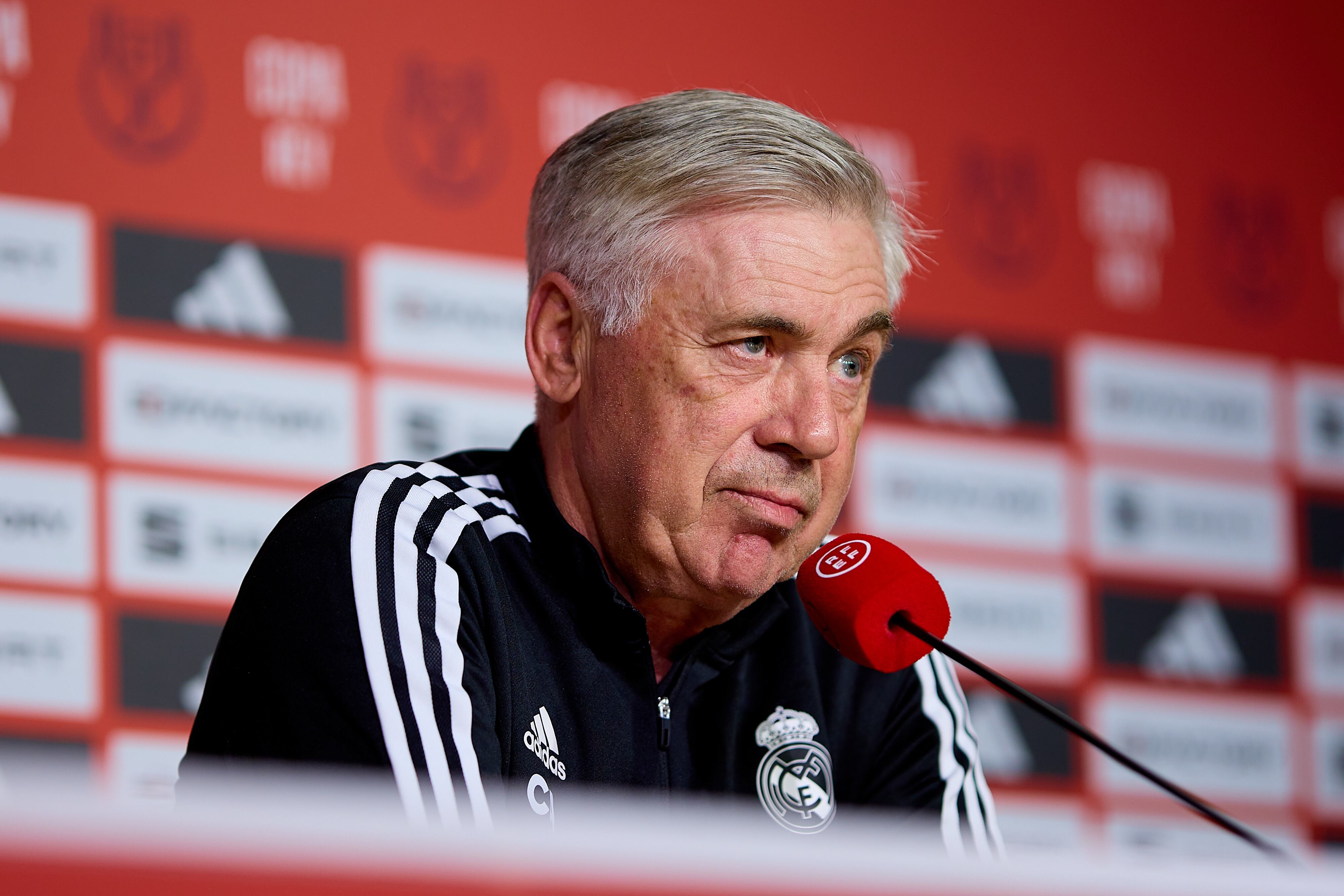 Carlo Ancelotti, entrenador del Real Madrid en rueda de prensa