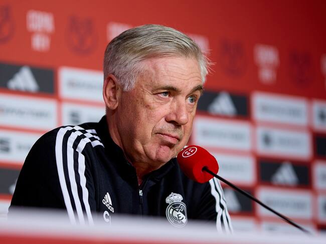 Carlo Ancelotti, entrenador del Real Madrid en rueda de prensa
