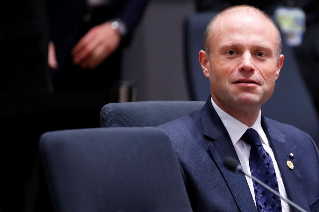 El primer ministro de Malta Joseph Muscat en la reunión del Consejo Europeo este jueves en Bruselas.
