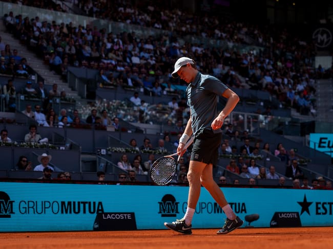 Jannik Sinner, durante su partido en el Mutua Madrid Open ante Cameron Norrie