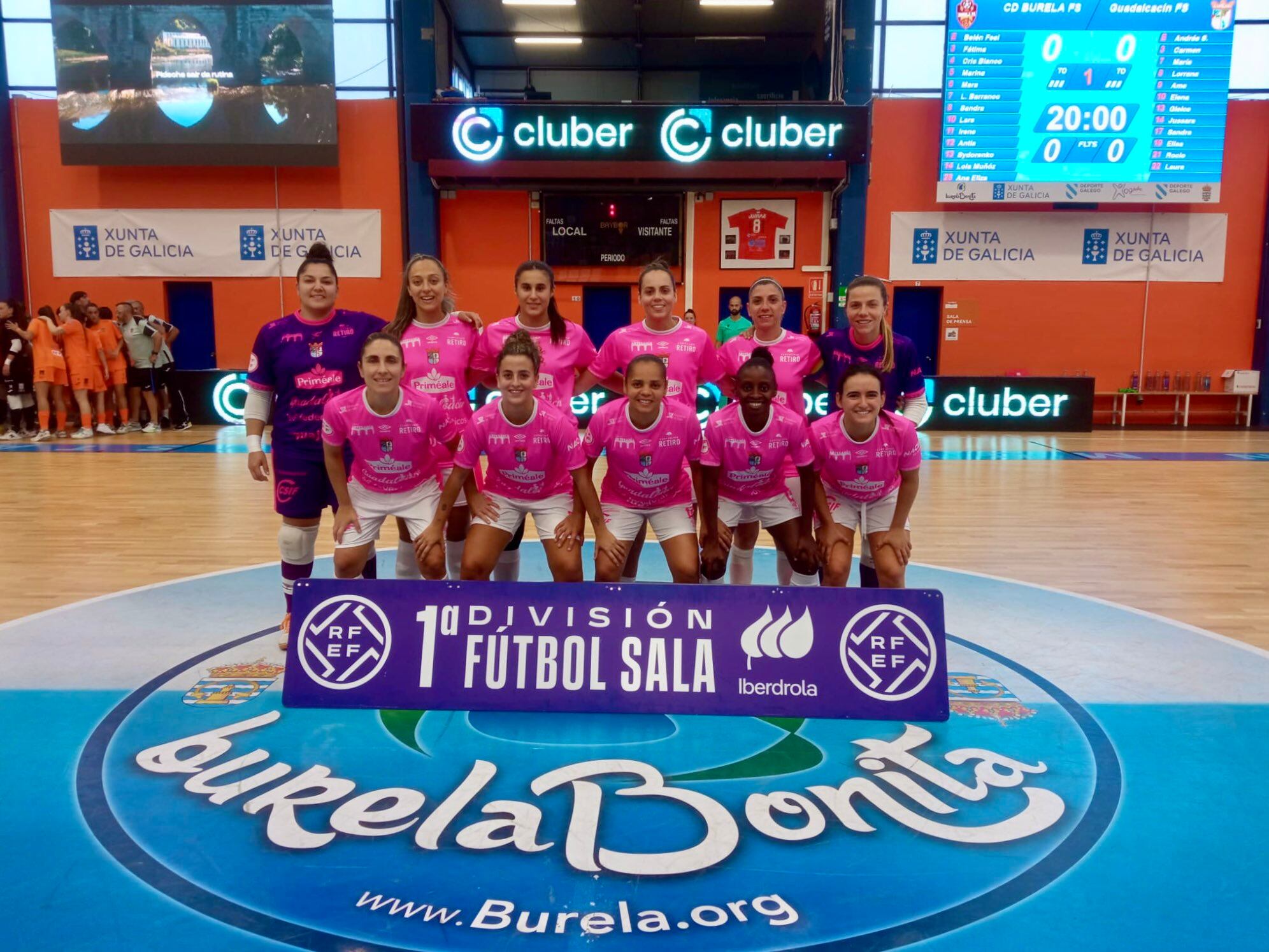 Jugadoras del Guada FSF antes del inicio del último partido