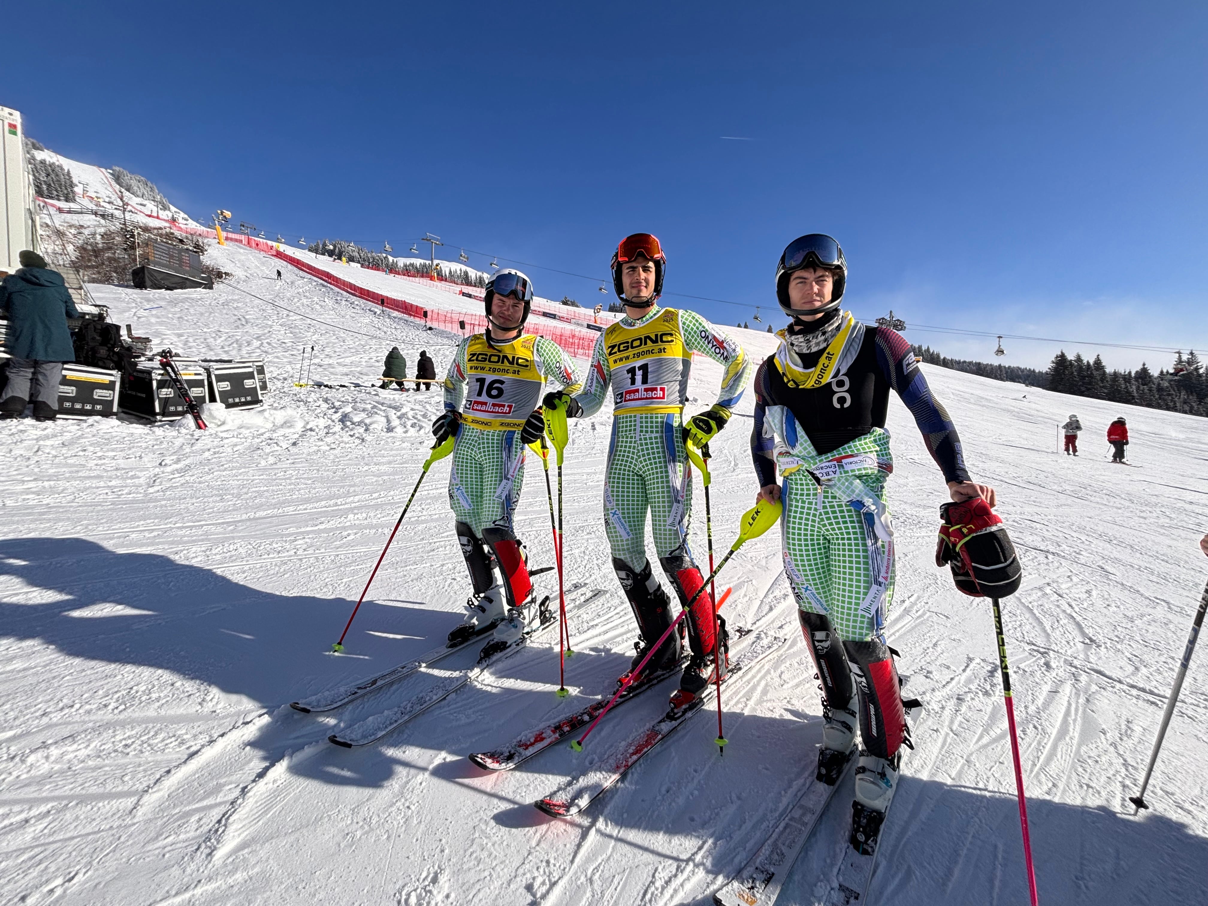 Bartumeu Gabriel va participar en les classificatòries d'eslàlom del Mundial de Saalbach, juntament amb Àlex Rius i Xavier Cornella