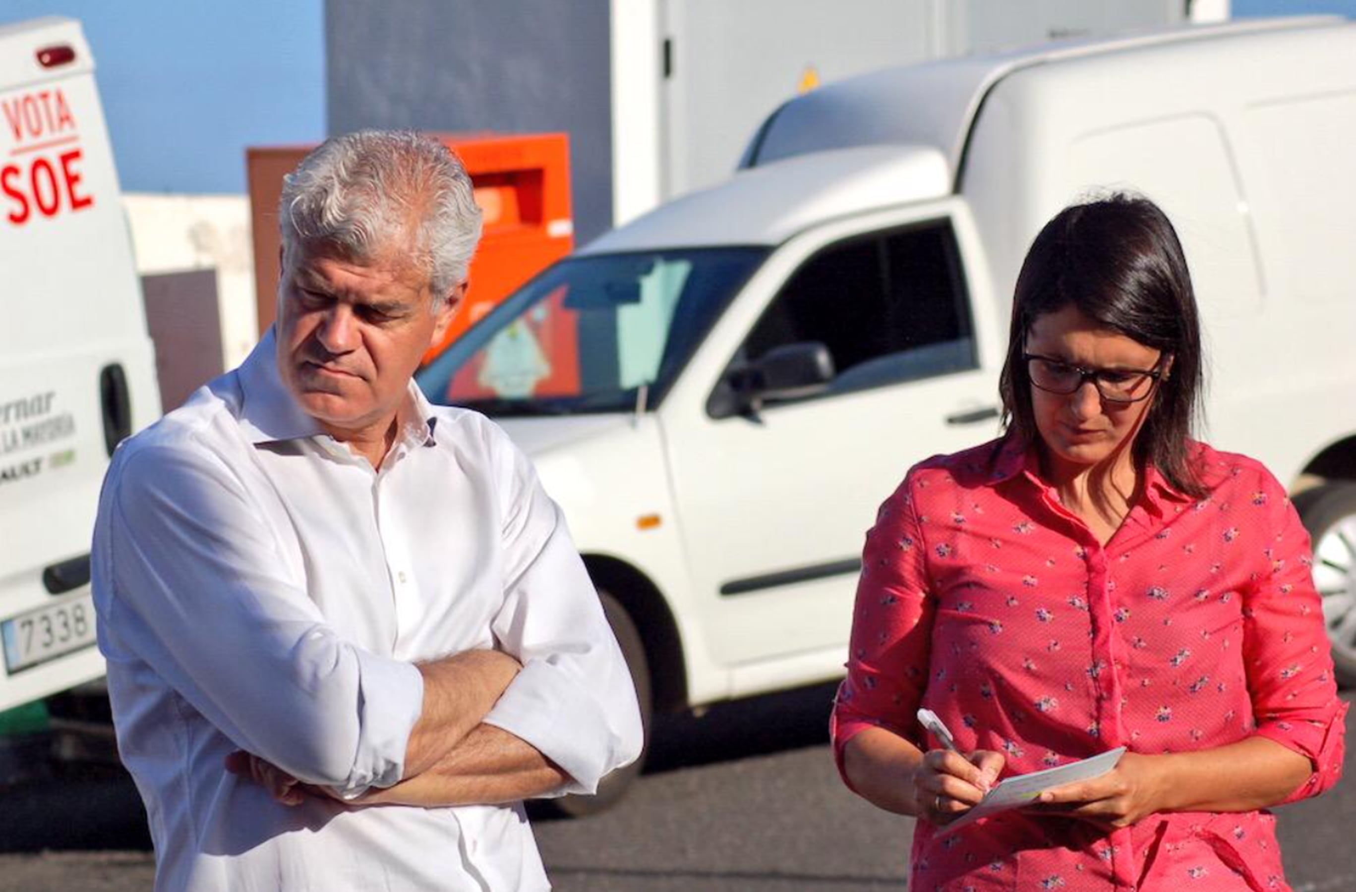 Alpidio Armas y Ana González en campaña electoral