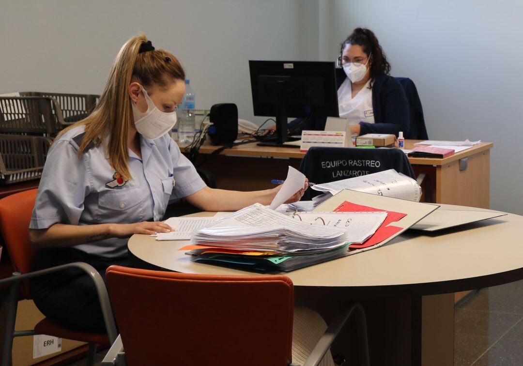 Imagen de archivo de parte del equipo de rastreo en Lanzarote.