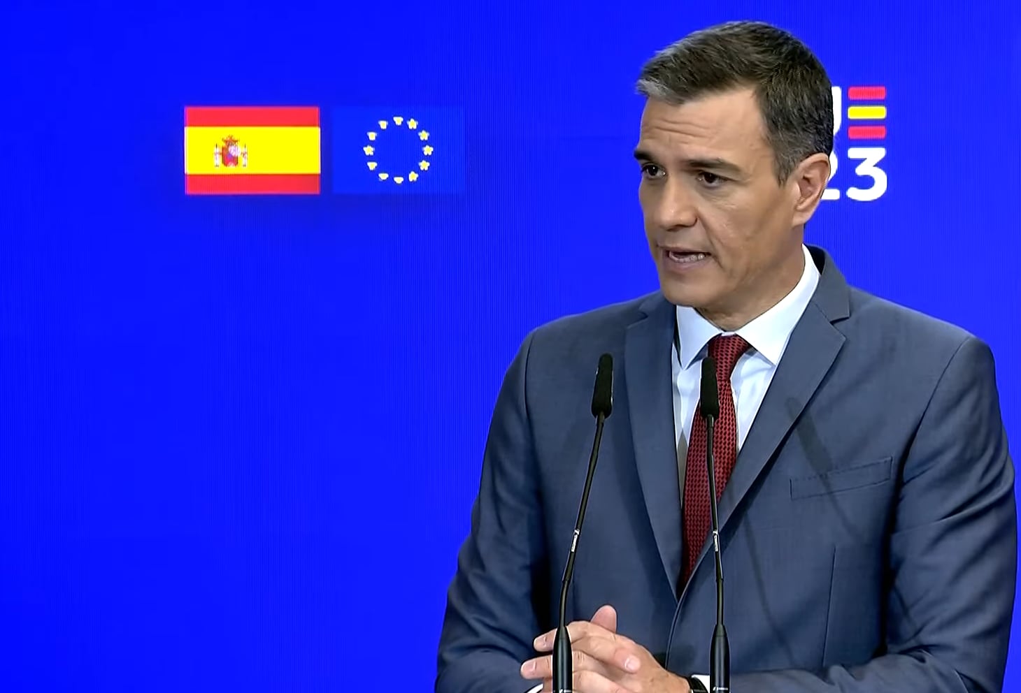 Pedro Sánchez presenta las prioridades de la Presidencia española de la UE.