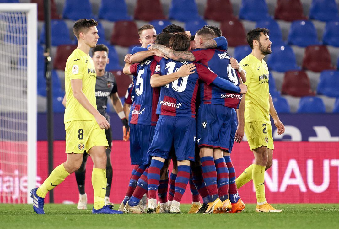 Imagen del último partido entre ambos equipos que terminó con la clasificación del Levante para las semifinales de la Copa del Rey