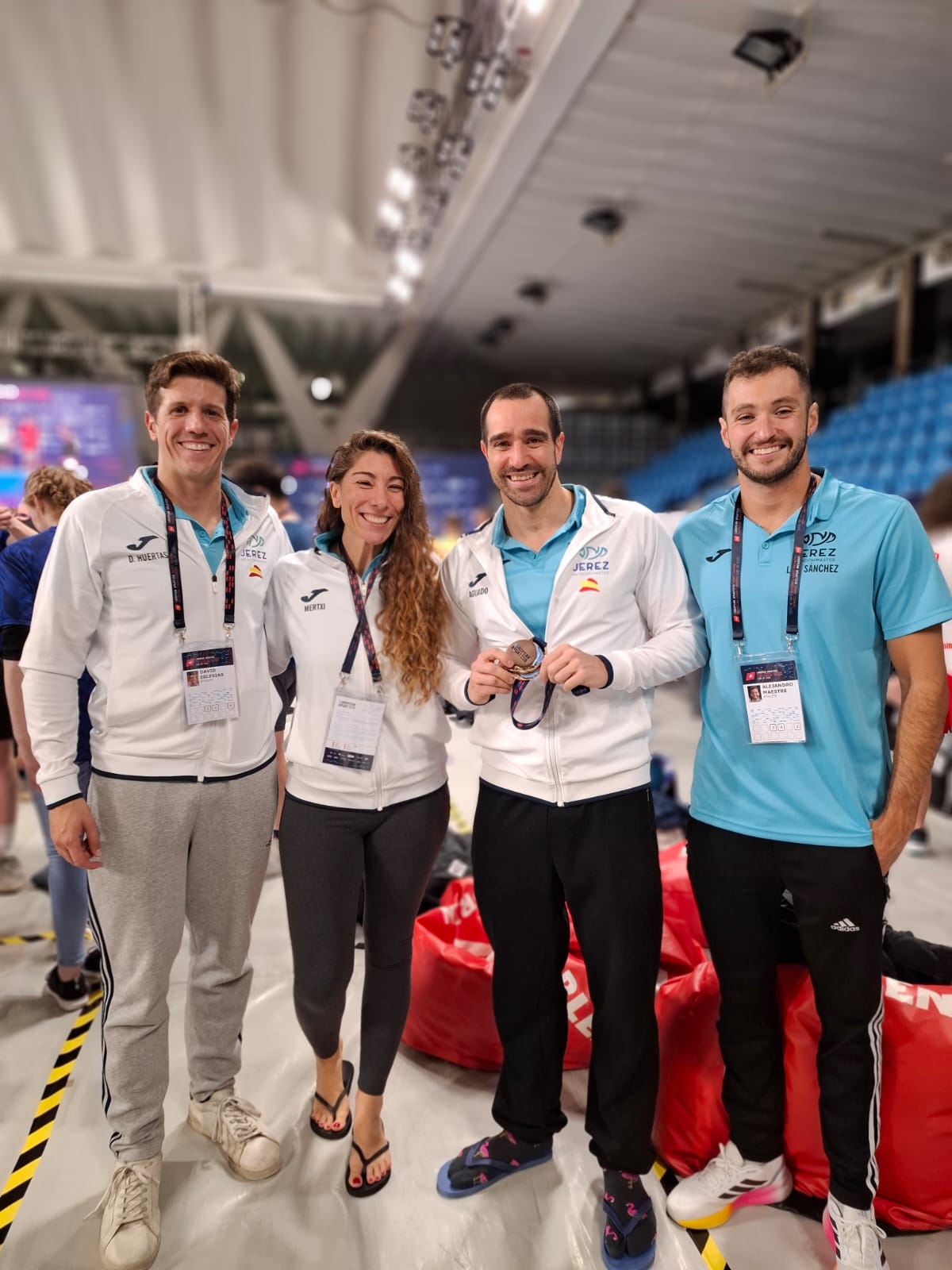 David Huertas, Mercedes Mora, Ismael Aguado y Alejandro Ayala en Lublin.