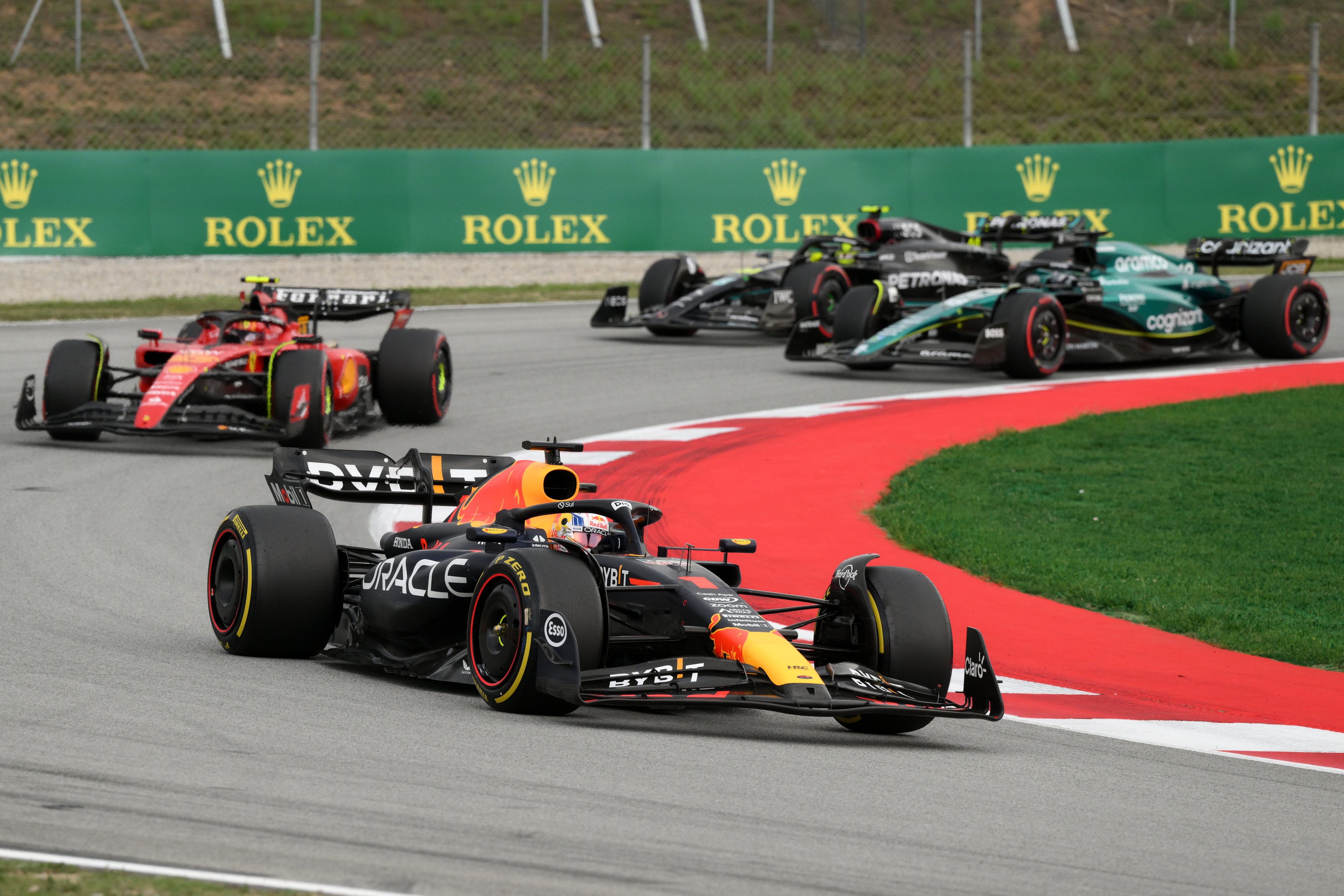 Max Verstappen lidera el GP de España de F1 por delante de Sainz, Stroll y Hamilton