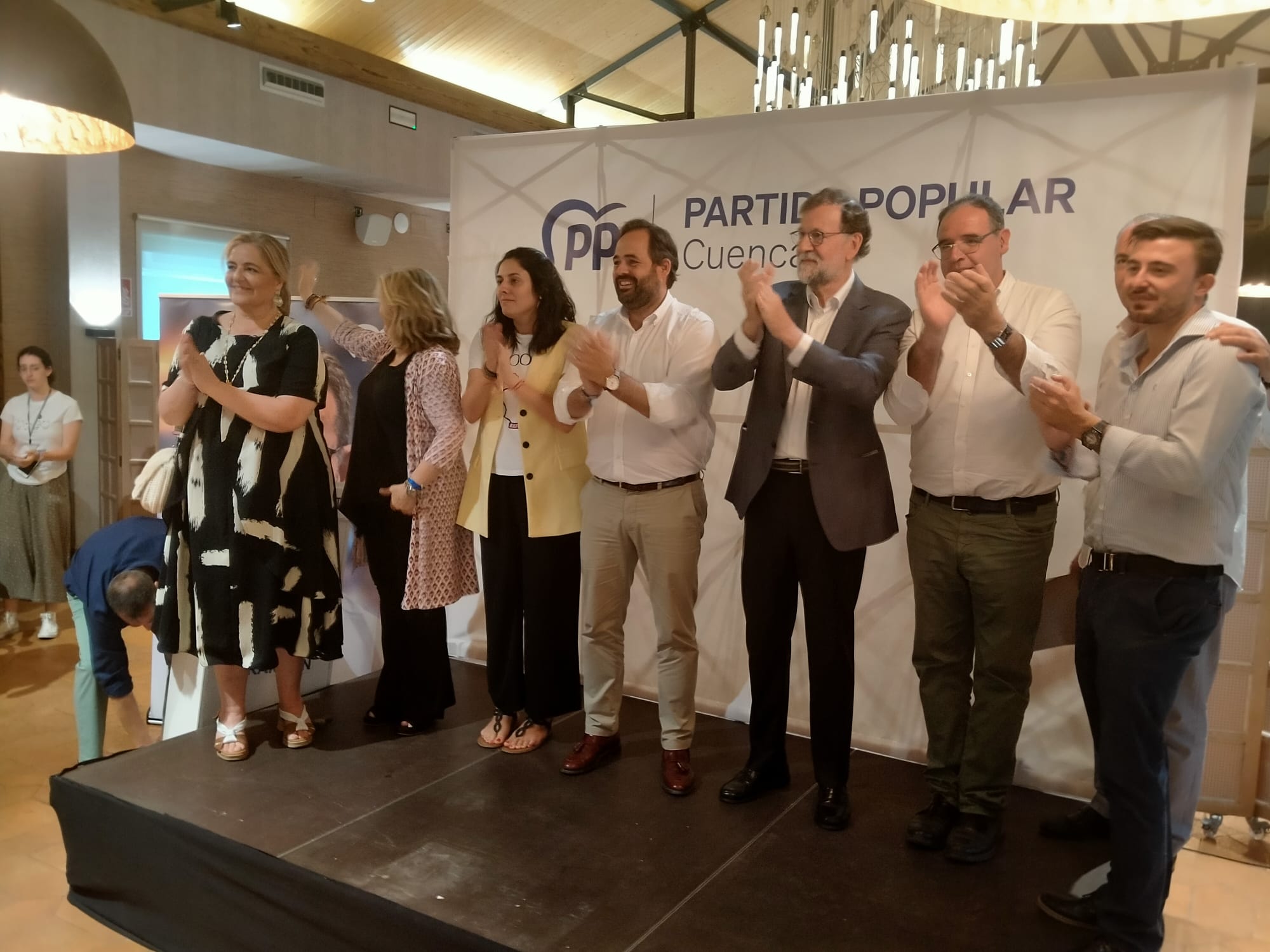 Mariano Rajoy junto a líderes del PP de Cuenca y Castilla-La Mancha en Tarancón (Cuenca)