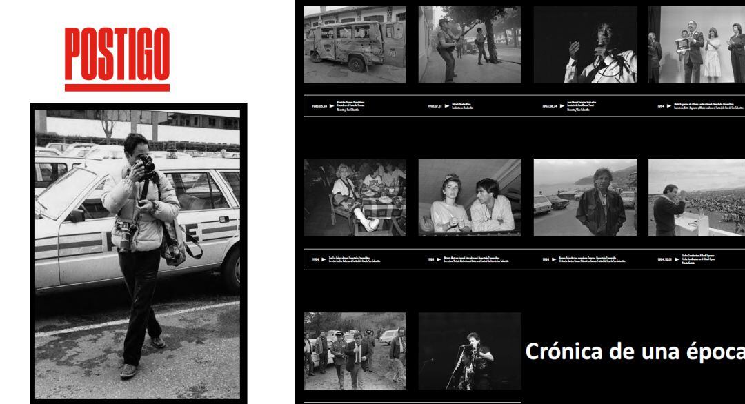Cartel de la exposición "Postigo. Crónica de una época"
