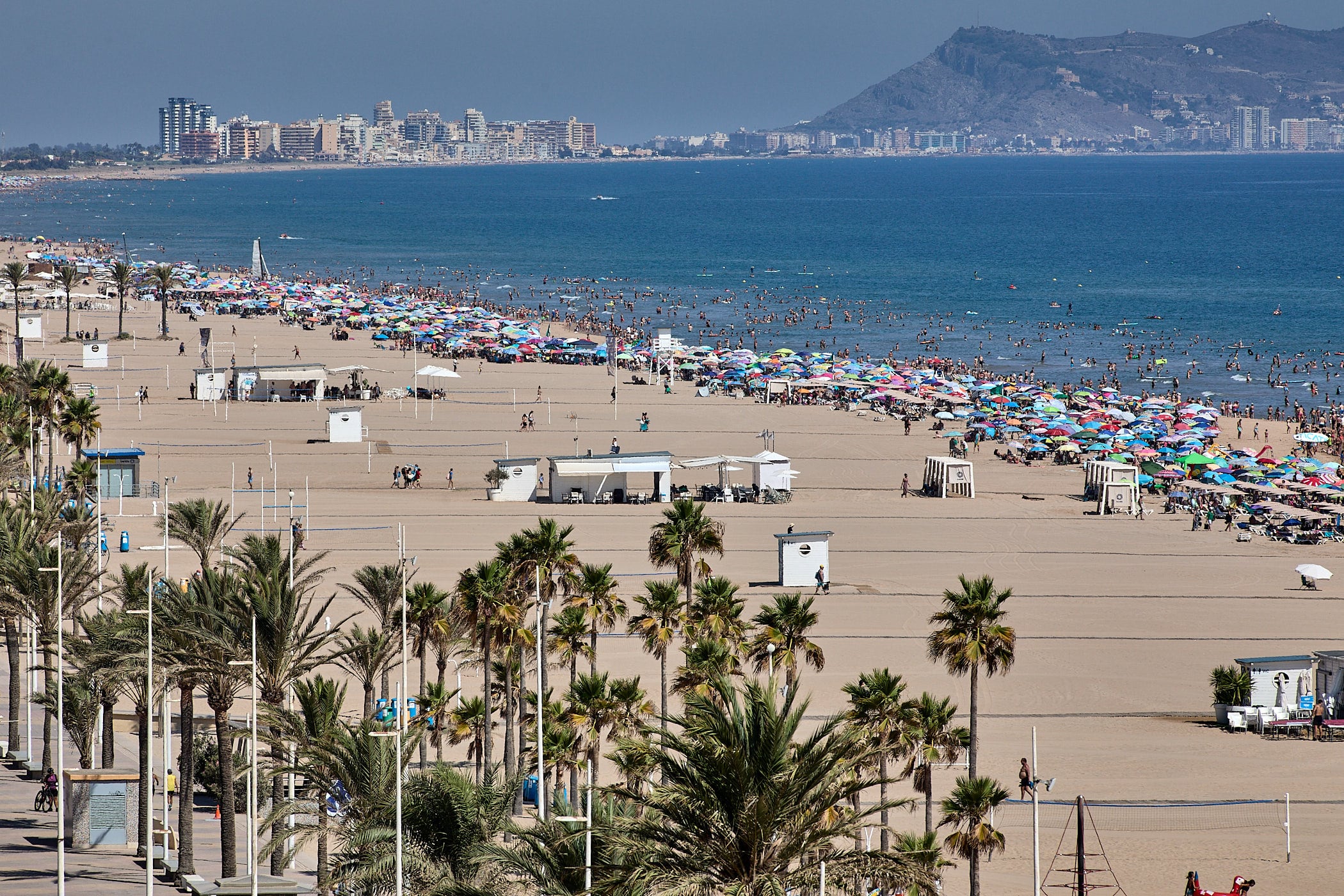 Vista panorámica de la Playa de Gandia.