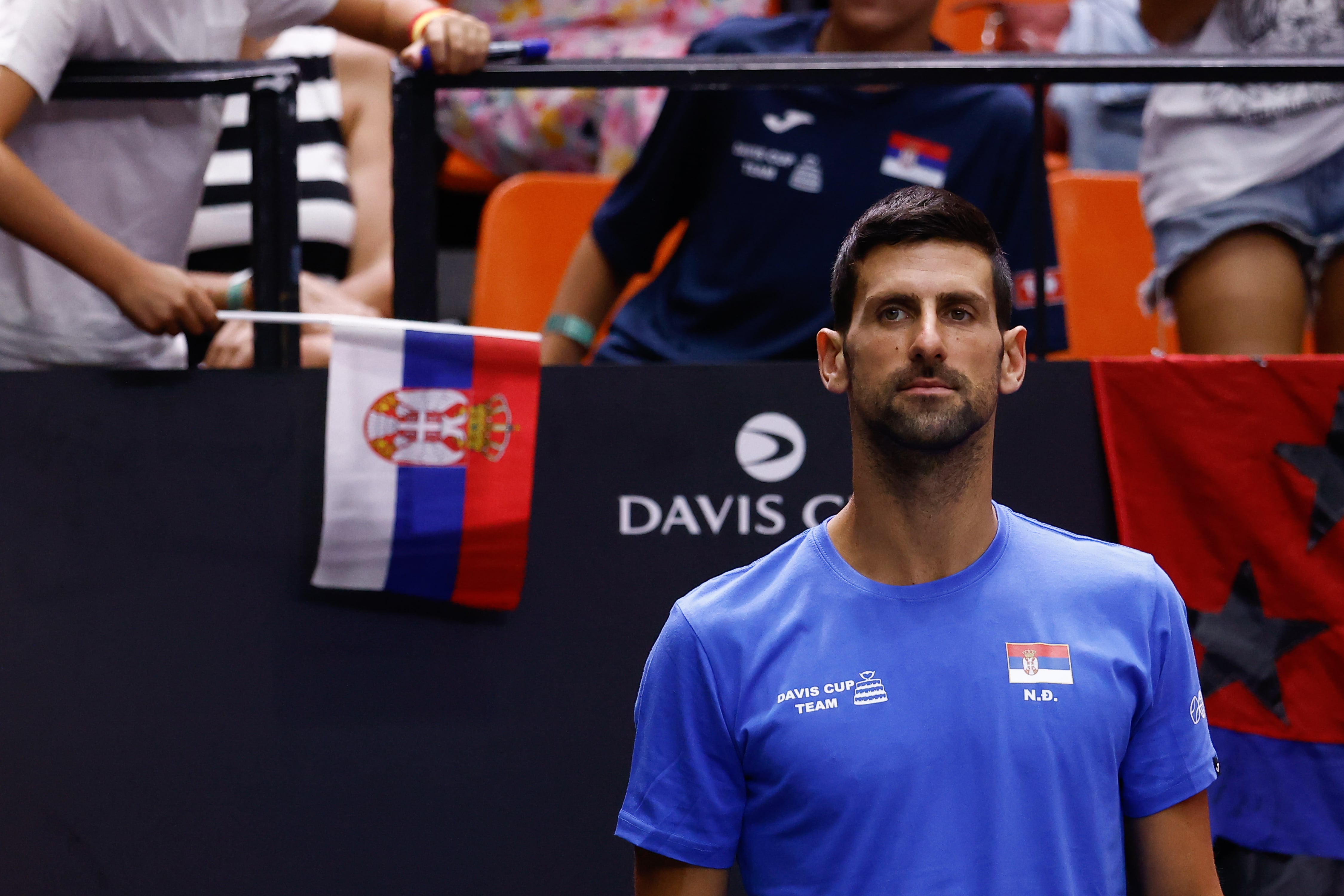 Novak Djokovic, en su participación de la Copa Davis en Valencia. (Photo By Oscar J. Barroso/Europa Press via Getty Images)