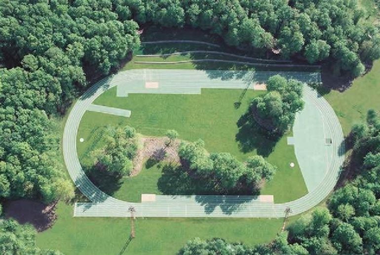 La pista de atletismo de Olot en la que está inspirado el proyecto de Nigrán