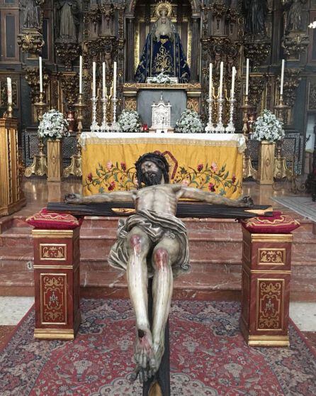 Otra imagen del Cristo del Buen Fin tras su restauración en el IAPH