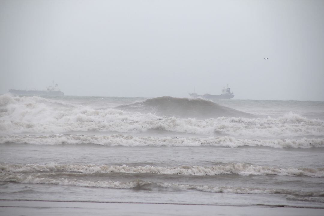 Temporal marítimo. Imagen de archivo