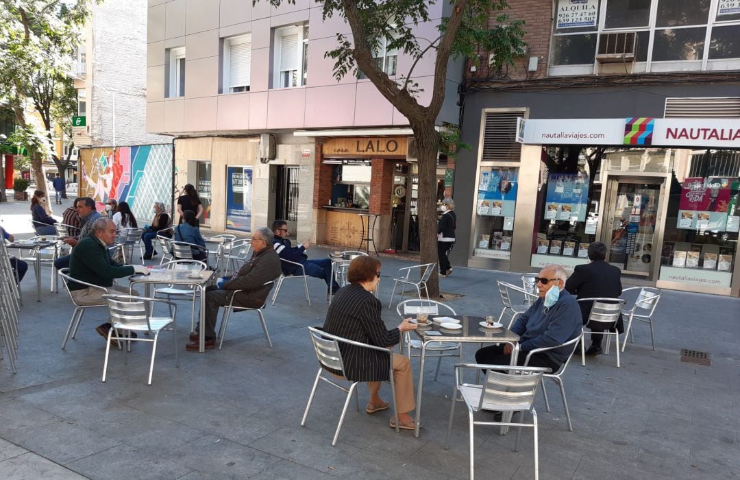 Terraza en la Plaza de Cervantes de Ciudad Real