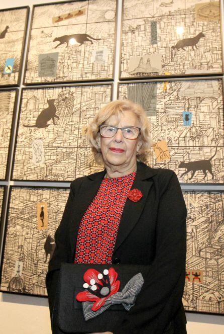 La alcaldesa de Madrid, Manuela Carmena, en la exposición &#039;Pongamos que hablo de Madrid&#039; en Guadalajara