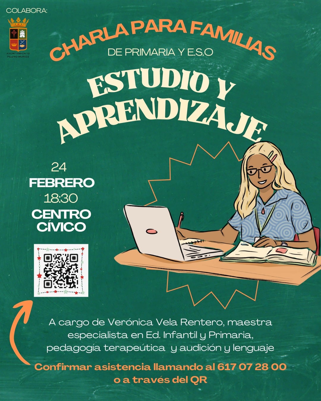 Cartel de la charla de estudio