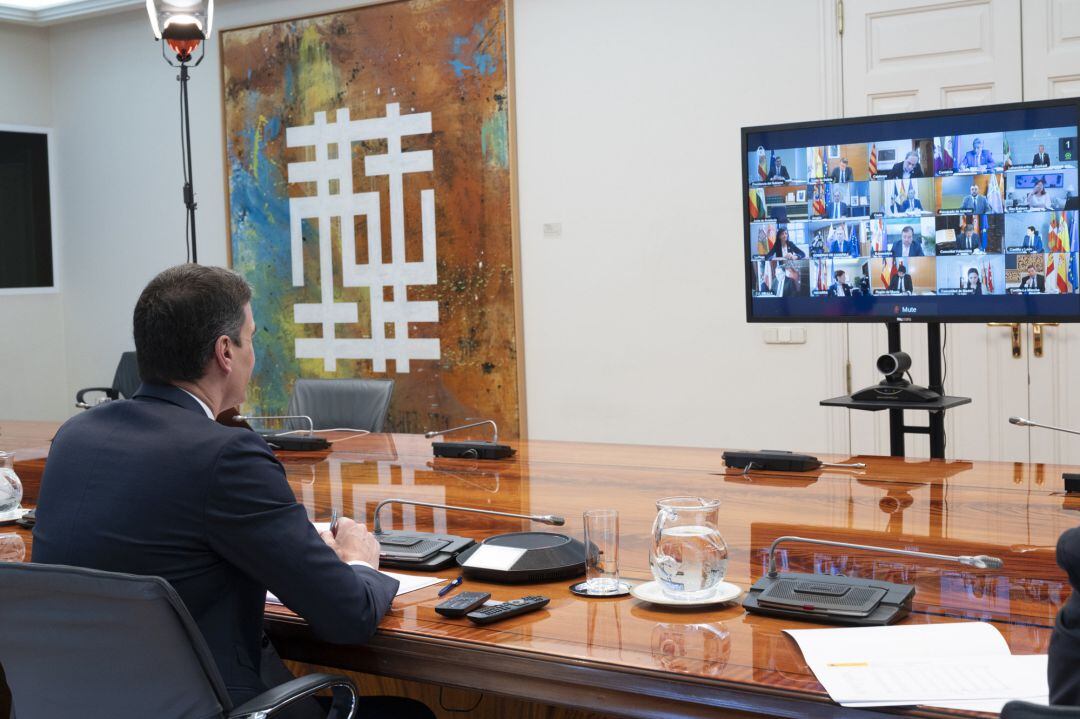 La videoconferencia de Sánchez con los presidentes autonómicos