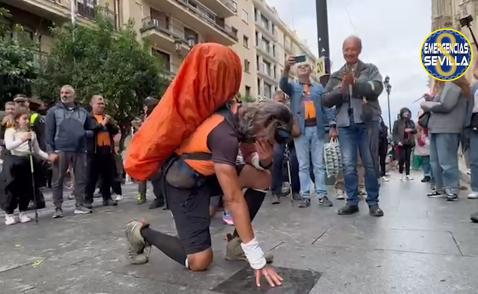 Manuel Alba, jubilado de la Policía Local de Sevilla, a su regreso a la ciudad tras recorrer 2.800 kilómetros