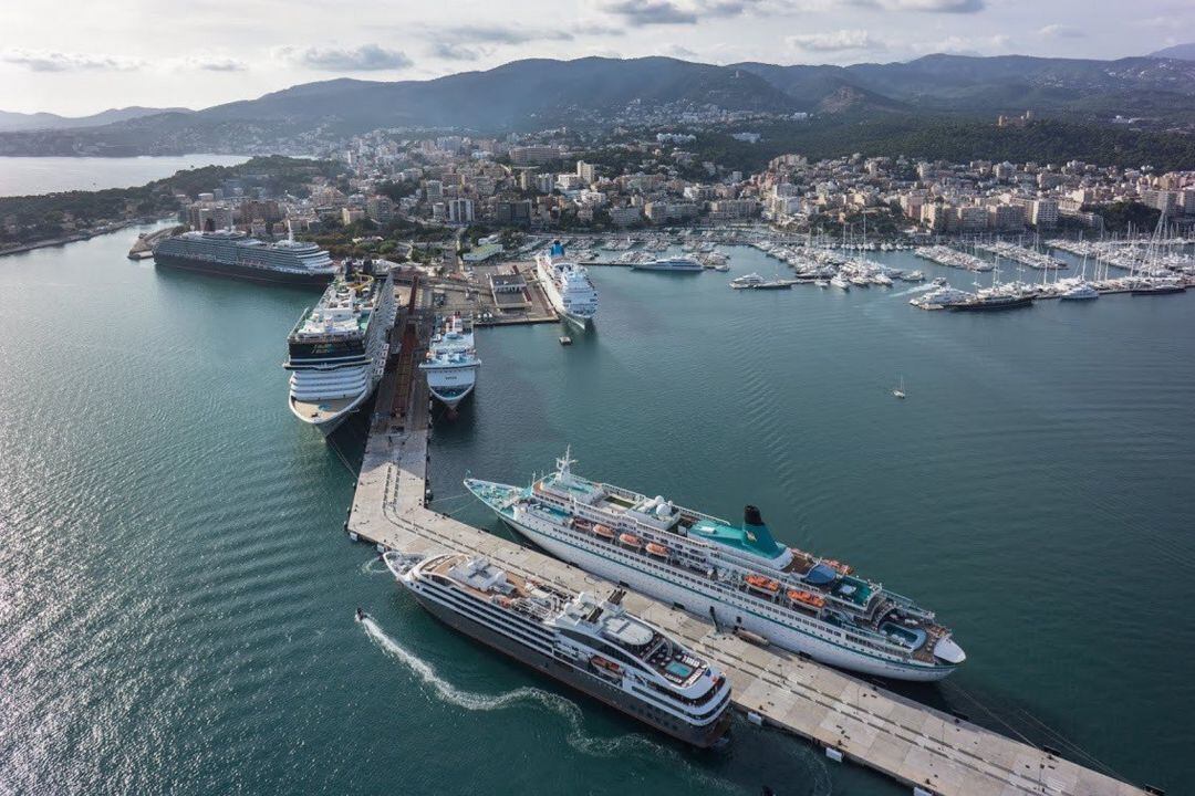 Cruceros en el puerto de Palma