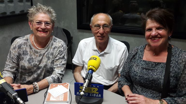 Kontxi Gurruchaga, Félix Elcoroiribe y Aurora Larreategi 