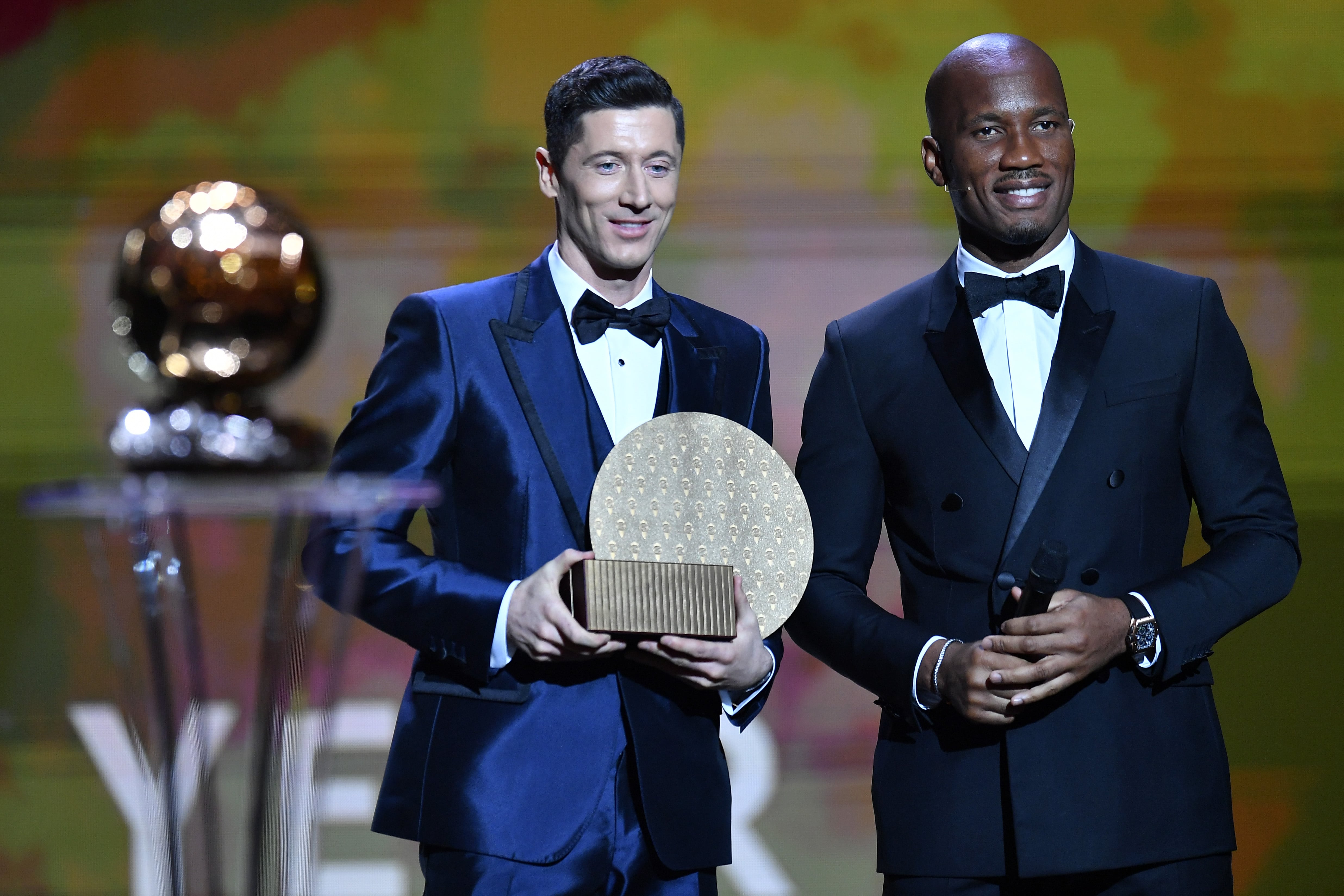 Lewandoswki en la gala del Balón de Oro