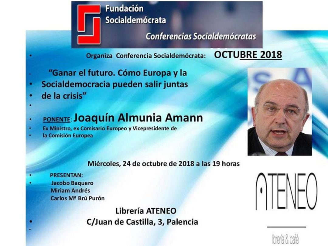 Almunia pronuncia una conferencia este miércoles en Palencia