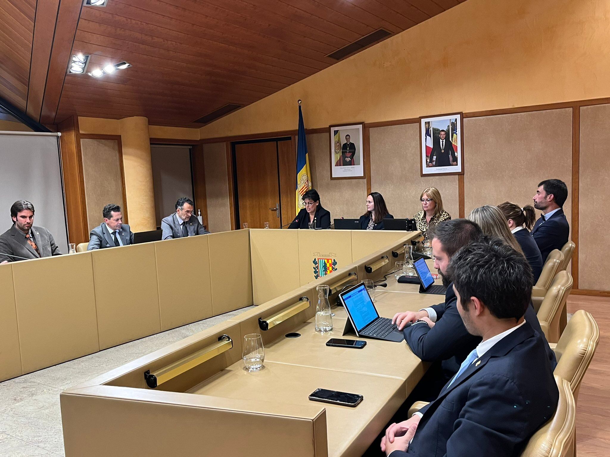 La cònsol major, Olga Molné, presideix una sessió del consell de comú