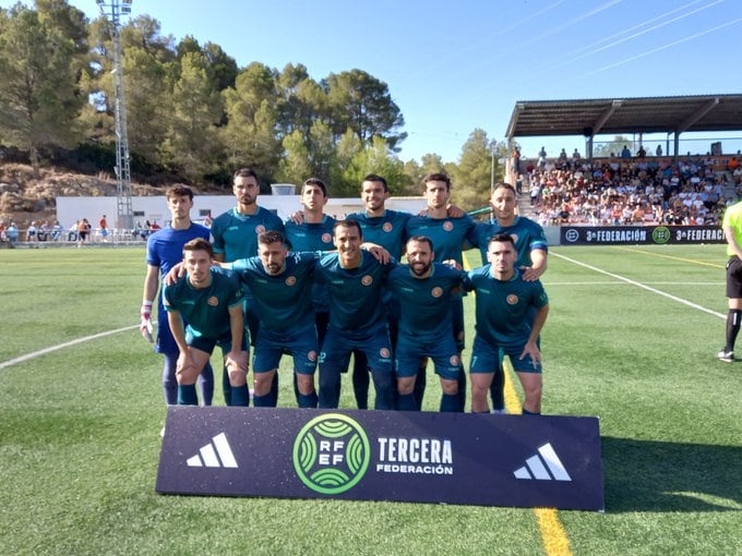 Once inicial del Jove frente al Atzeneta, en la semifinal del ascenso a Segunda Federación