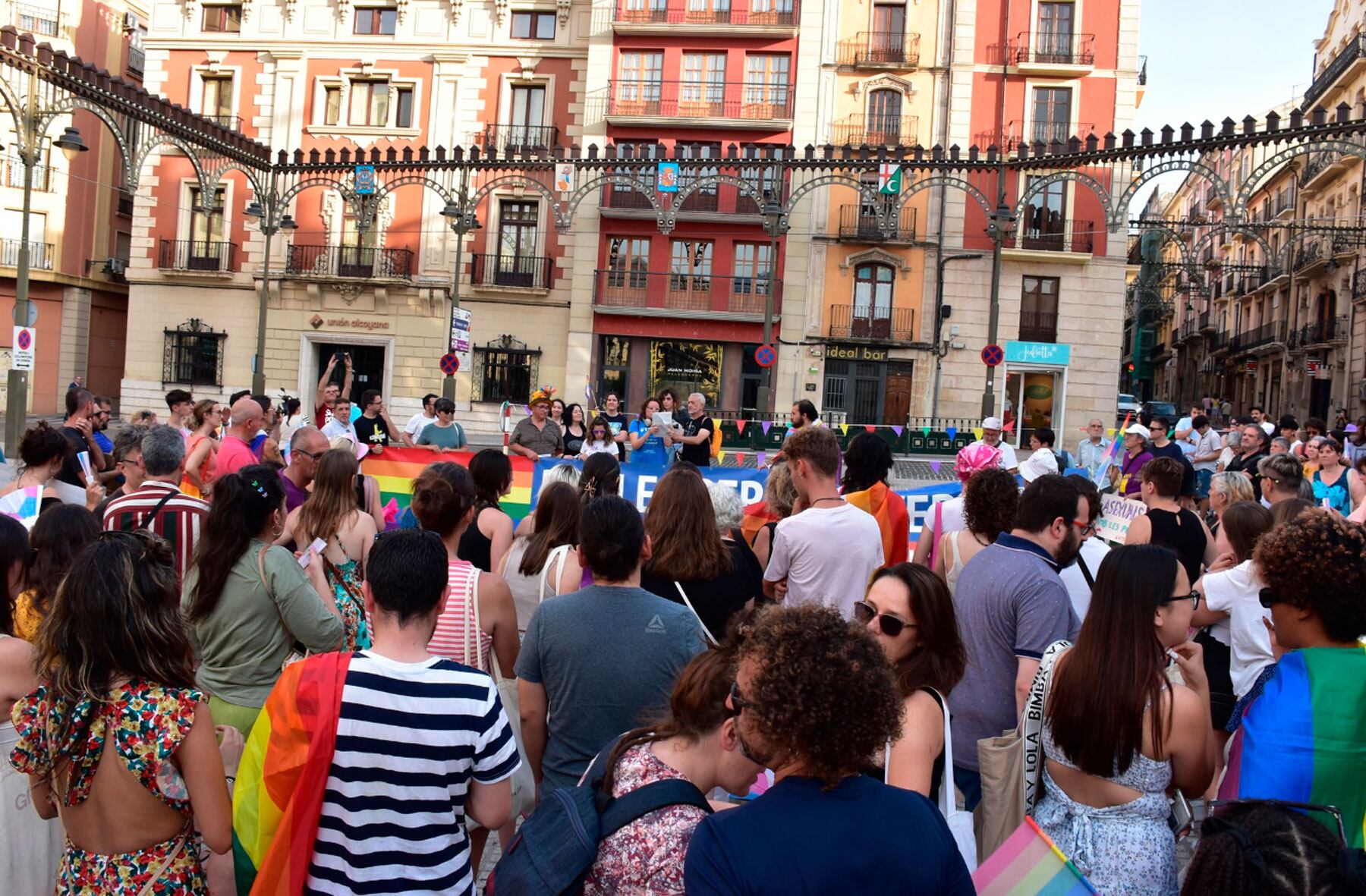 Imagen de la concentración celebrada en la Plaza de España