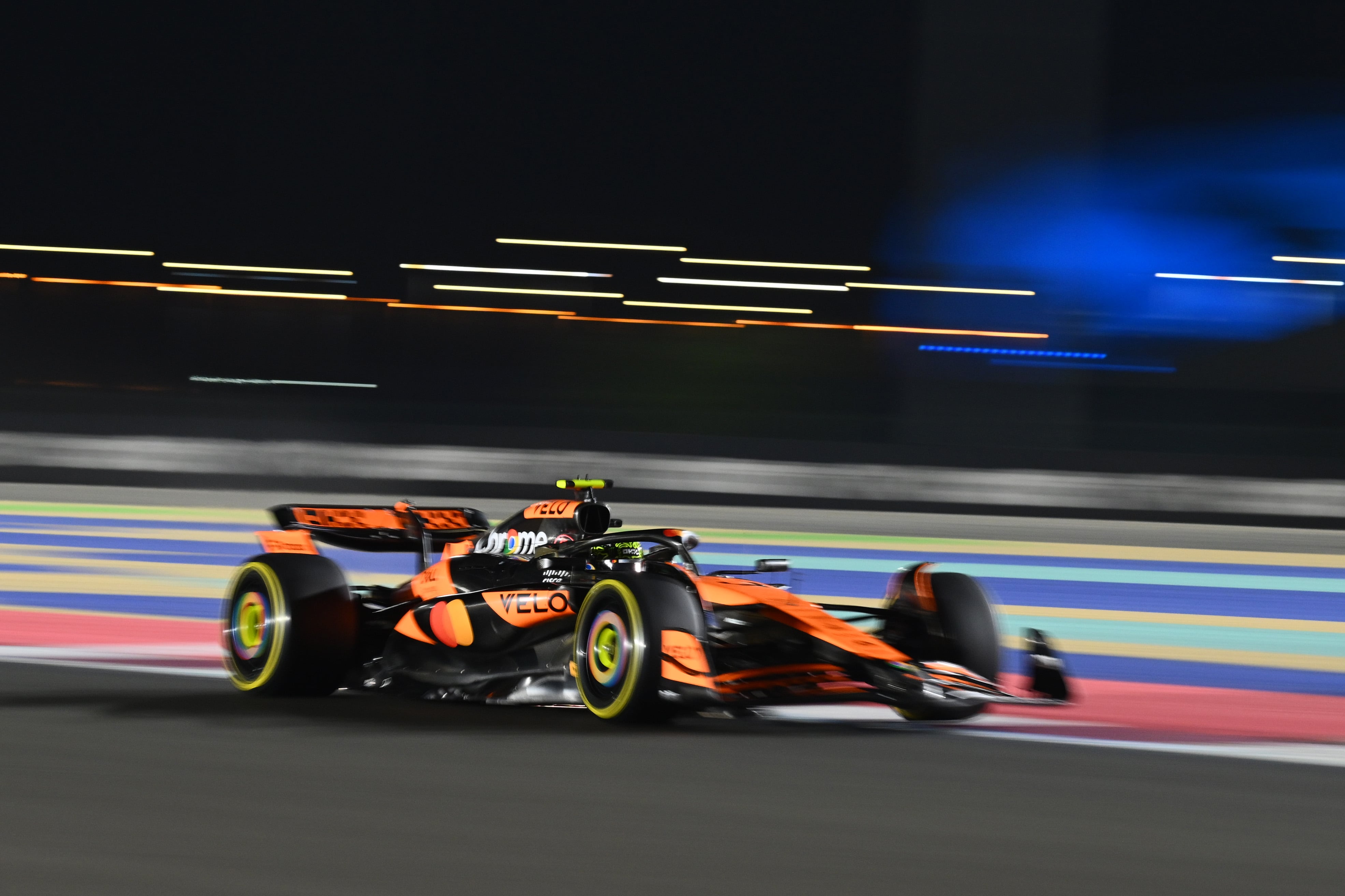 Lando Norris, durante la clasifición de la sprint del GP de Qatar. (Clive Mason/Getty Images)