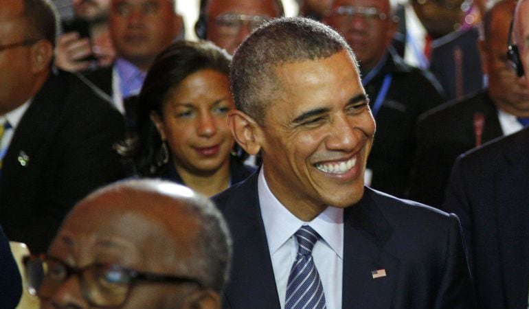 El presidente de Estados Unidos, Barack Obama, en la cumbre del clima (COP21).