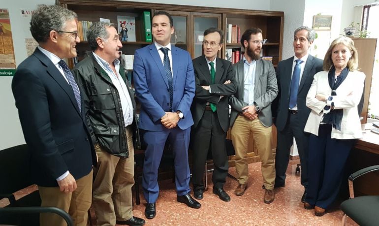 Los portavoces de las asociaciones de jueces y fiscales, junto al juez decano de Albacete