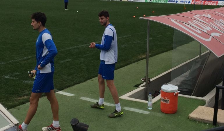 Albert Vivancos durante la sesión de entrenamiento
