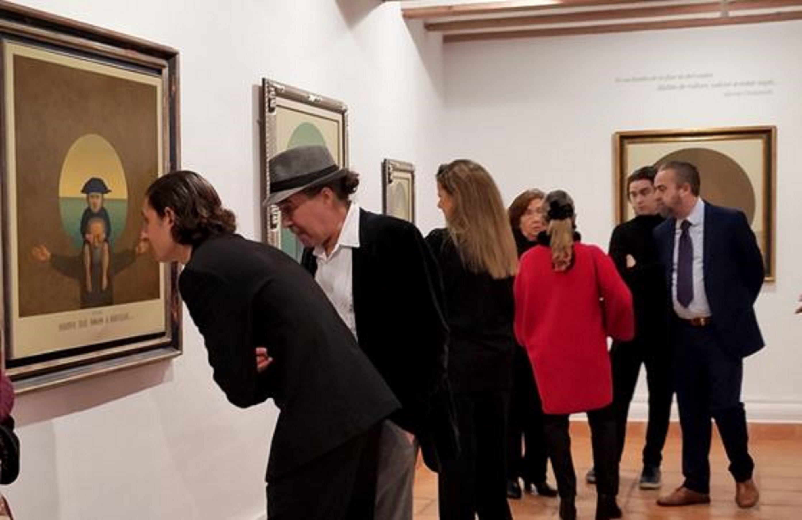 Un momento de la inauguración de la exposición de Castañeda en Cuenca.