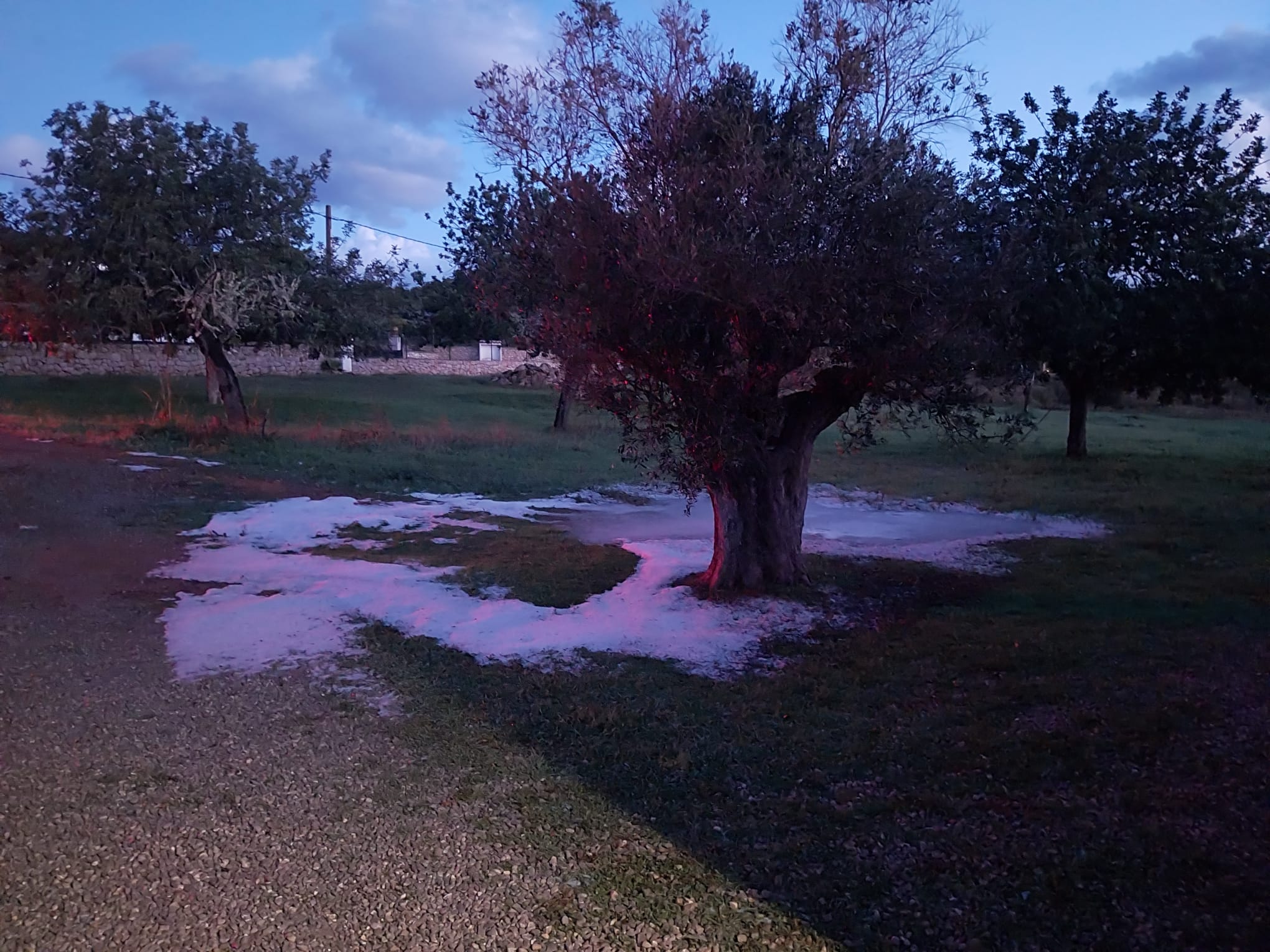 Granizo esta madrugada en Sant Mateu