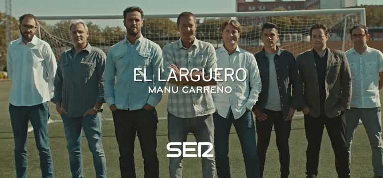 Manu Carreño y los comentaristas de &#039;El Larguero&#039;.