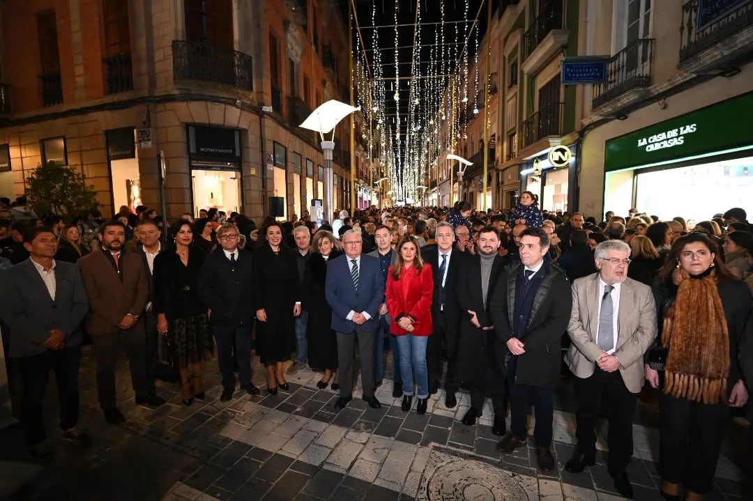 Alumbrado navideño, momento de su inauguración oficial.