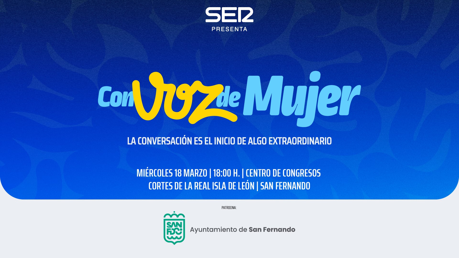 Con Voz de Mujer en San Fernando el 18 de marzo