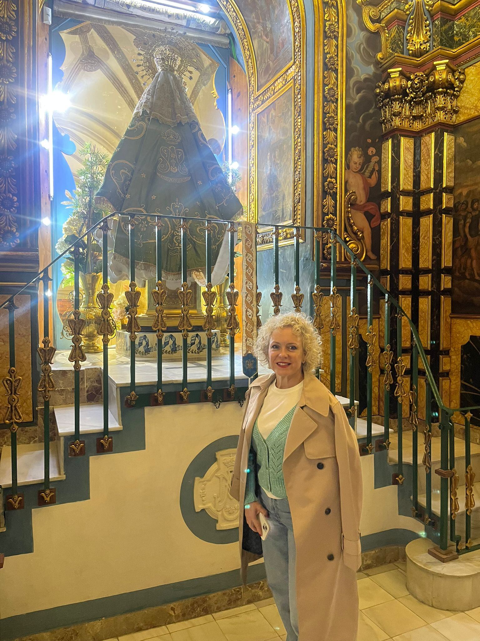 La actriz protagonista visita el Santuario