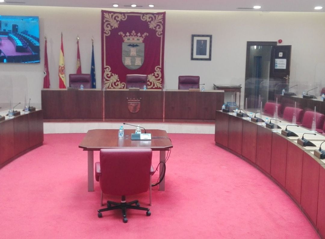 Imagen del salón de plenos del Ayuntamiento de Albacete