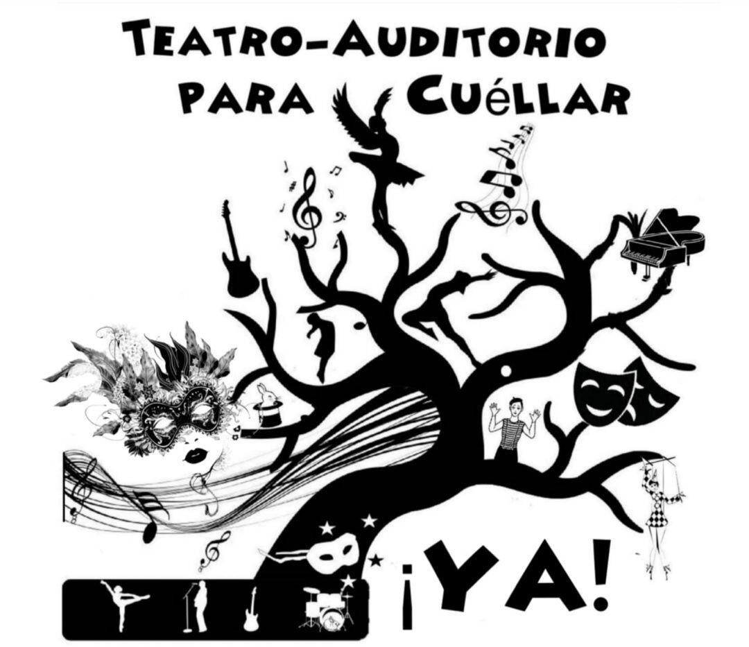 Ilustración que ha creado la plataforma para demandar la necesidad de un teatro auditorio para Cuéllar